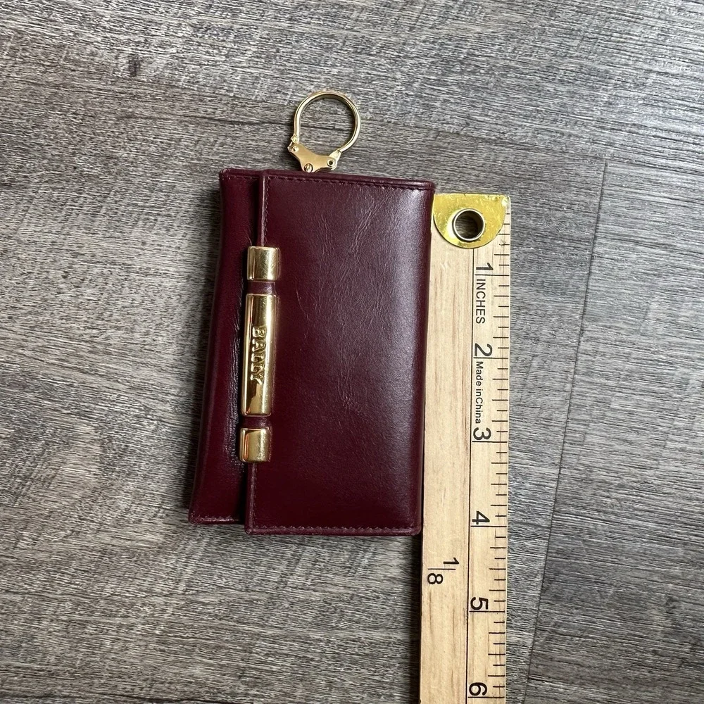 Authentic Bally‎ Wallet Red Burgundy Leather Bi Fold Coin Pouch EUC
